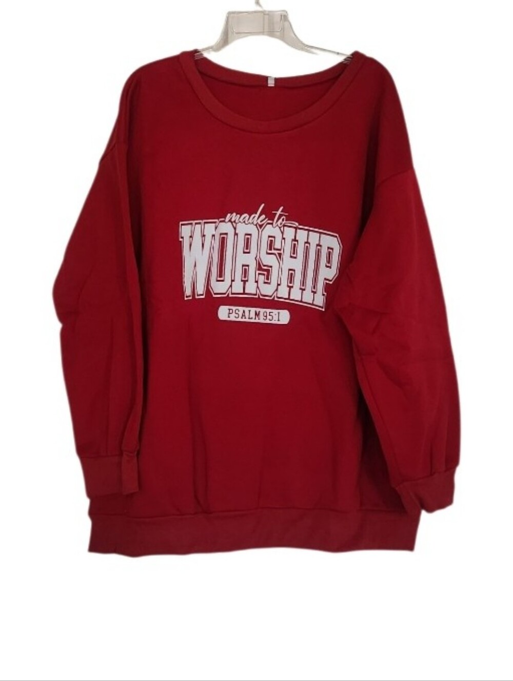 Made to Worship Red Graphic Sweatshirt Sz 3x Nwt
